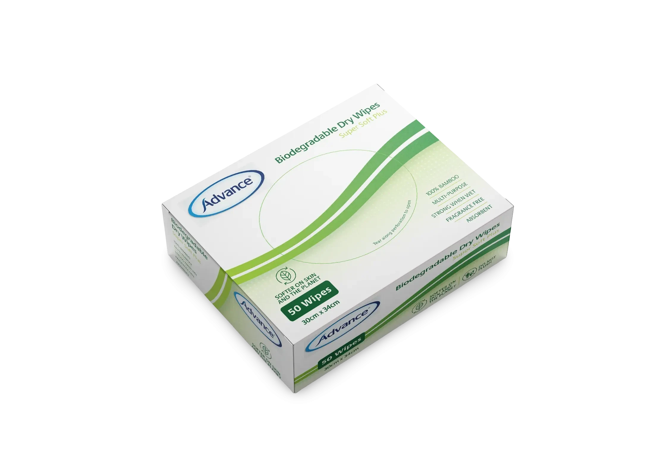 Biodegradable Dry Wipes (30cm x 34cm)
