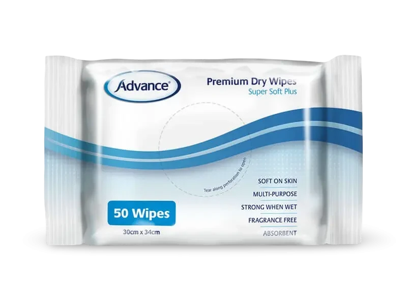 Premium Dry Wipes - Super Soft Plus (30cm x 34cm)