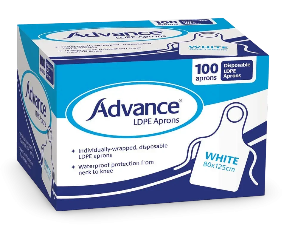 Individually Wrapped Disposable Aprons (100 pieces)