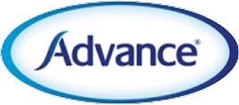 ADVANCE logo white